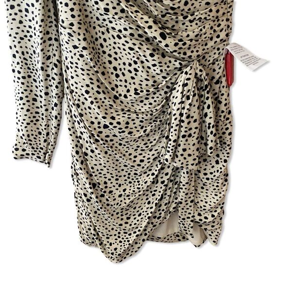 NWT Mac Duggal Ieena one shoulder mini dress draped animal print $298 Sz 8 - Picture 5 of 12